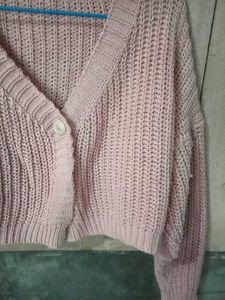 Pink Knit Cardigan