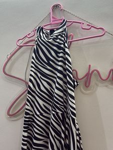 Zebra Print Halter Neck Maxi Dress Brand New