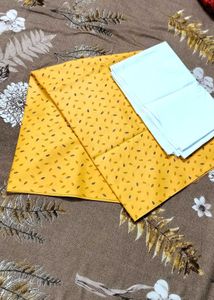PRINTED YELLOW & WHITE FABRIC