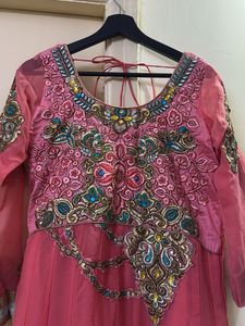 Elegant Pink Anarkali Kurta Set