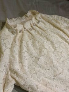 Cream Lace Blouse