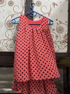 Cute Pink Heart Print Dress