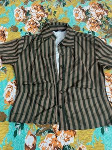 Striped Button-Up Top