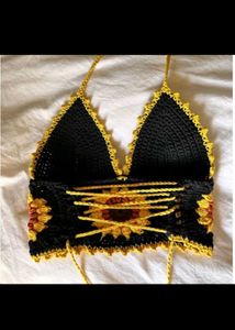 Crochet Sunflower Halter Top