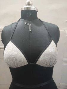 Gray Halter Bralette