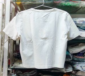 White Cropped T-Shirt