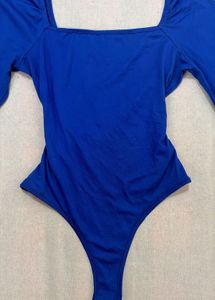 Royal Blue Square Neck Bodysuit