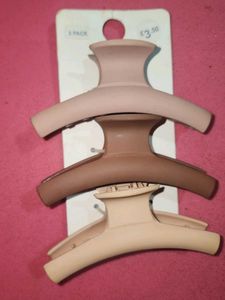 3 Pack Matte Claw Clips