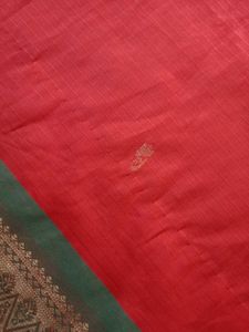 Festive Crimson Red Art Silk Saree