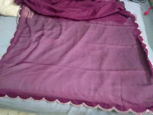 Elegant Purple saree with Border