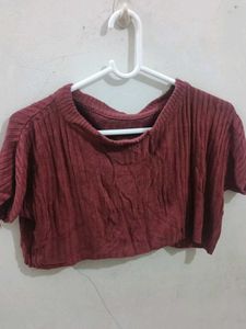 Cute Brown Cropped Top