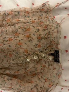 Sheer Floral Mini Dress