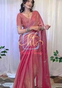Jimmy chu sarees designer Elegant Pink Sar