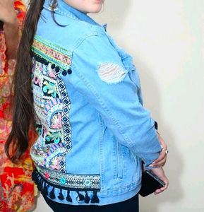 Denim Jacket With Embroidery