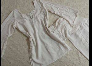 Elegant White swan Kurta Set