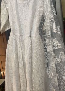 White dress with Dupatta