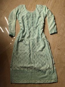 Beautiful Mint Green Embroidered Kurta