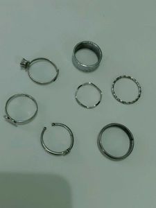 set of 7 finger rings