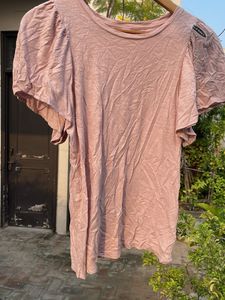 Chic Dusty Rose Puff Sleeve Top