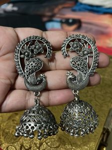 Antique Peacock Jhumka Earrings
