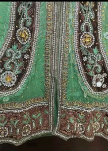 Embellished Green Kurta.