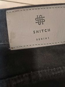 snitch Black Cargo Jeans