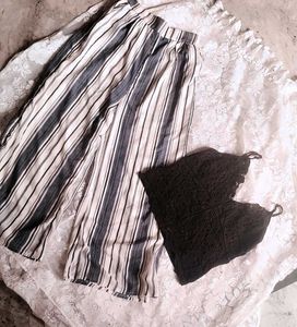 Striped Casual Pants With Beautiful Top