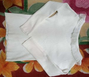 White korea Knit Top