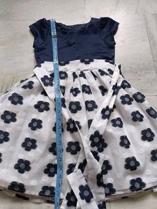 Girls Navy Blue Floral Dress