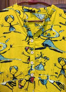 Yellow Printed Dress