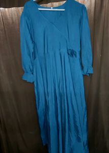 Elegant Teal Green Wrap Maxi Dress