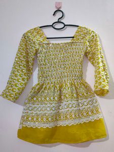Sequin Chikankari Square Neck Top
