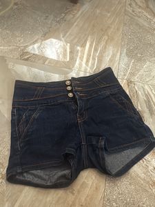 Women's Dark Wash Denim Shorts