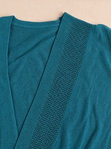 Teal Open Front Cardigan