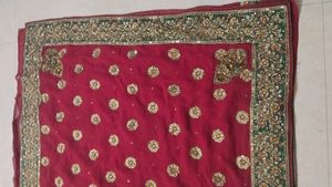 Embellished Pink Silk Saree
