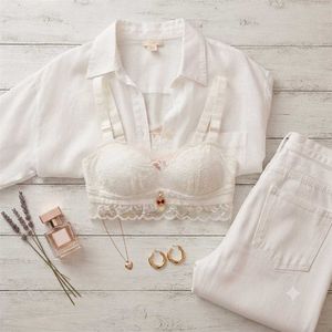 Soft Girl White Lace Crop Bralette