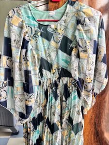 Unique Printed Flowy Midi Dress