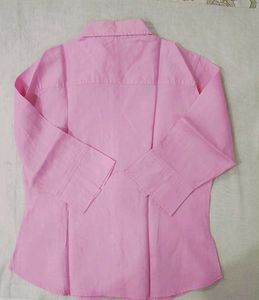 Pink Button-Up Collared Shirt