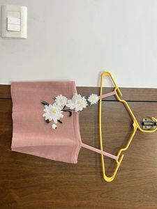 Cute Pink Floral Crop Top