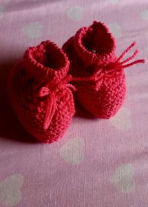 Cute Red Baby Booties