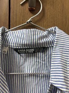 Pinstripe Blue Corset Shirt