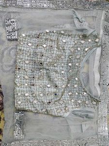 embellished  choli with dupatta