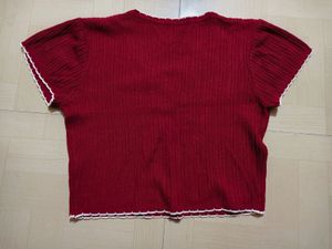 Ribbed Button-Up Cropped Top