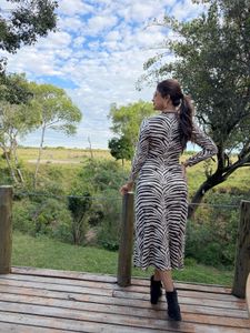 Stylish Zebra Print Bodycon Dress