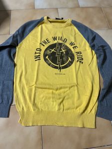 Yellow Smiley World Sweater