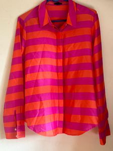 Ann Taylor - Striped Button-Up Shirt