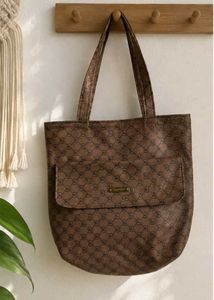 Stylish Brown Monogram Tote Bag