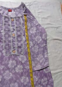 Purple Floral Cotton कुर्ता सेट kurta set