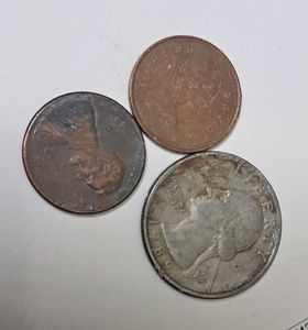 3 vintage Foreign coins