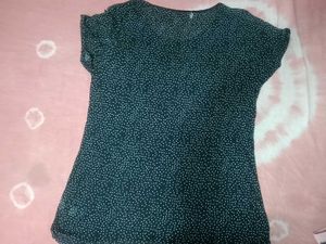 Chic Navy Polka Dot Top